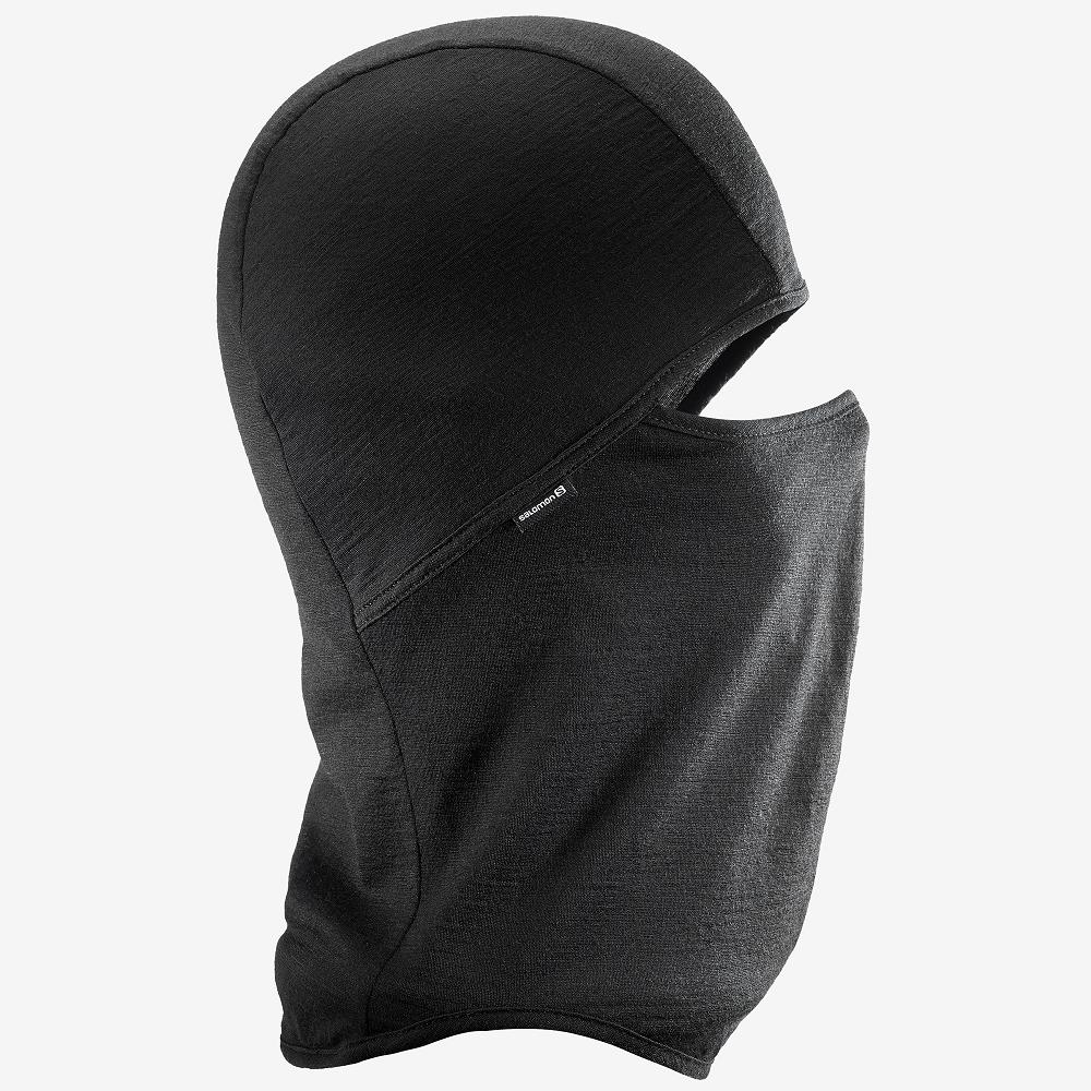 Men's Salomon BALACLAVA Headwear Black | GUFDPJ-495
