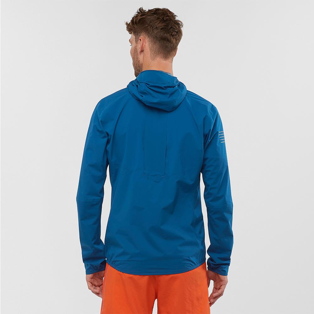 Men's Salomon BONATTI PRO WP JKT M Jackets Blue | VLBJKH-736