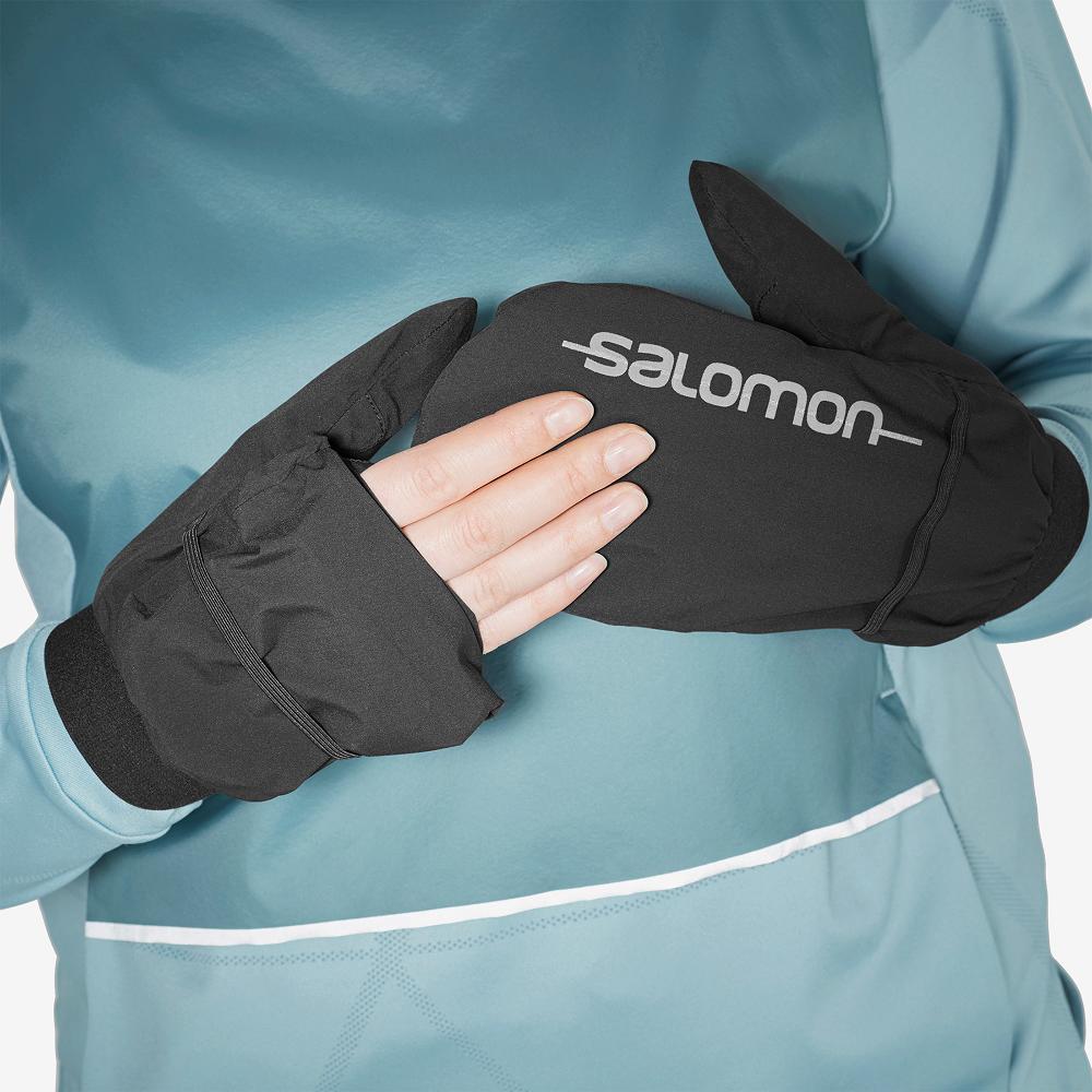Men's Salomon BONATTI WP MITTEN U Gloves Black | LSOXKD-829