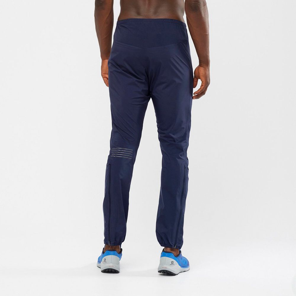 Men's Salomon BONATTI WP UNISEX Pants Navy | CYPGQD-075