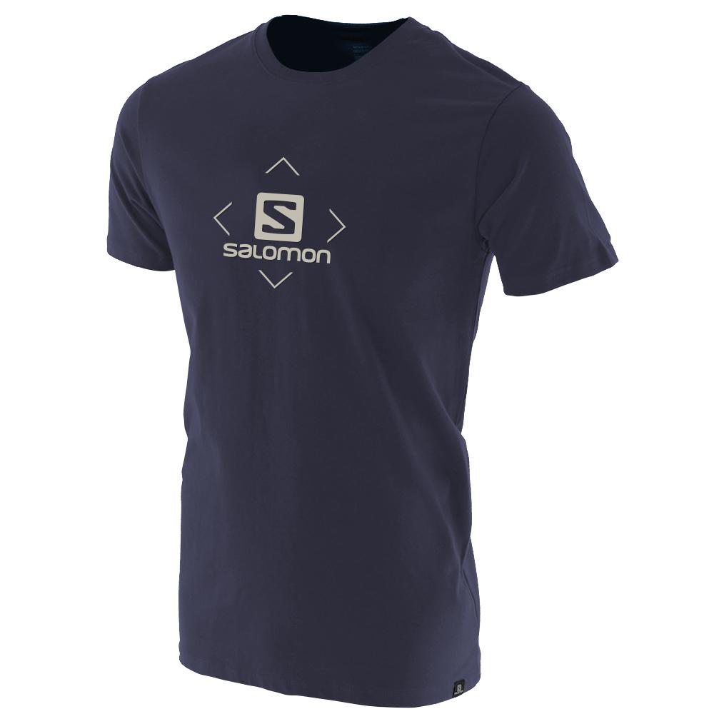 Men's Salomon BOXED IN SS M T Shirts Black | ZQKBTL-370