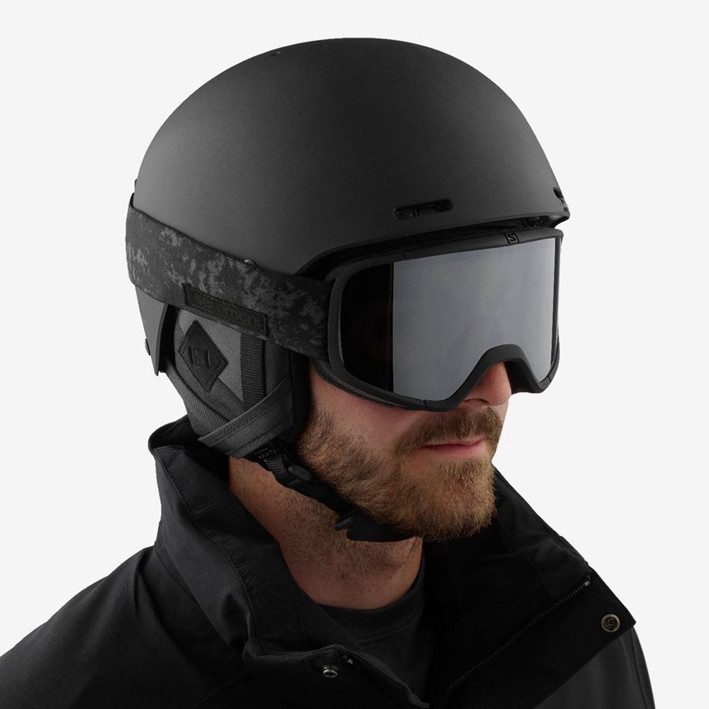 Men's Salomon BRIGADE+ AUDIO Helmets Black | BCGJNO-083