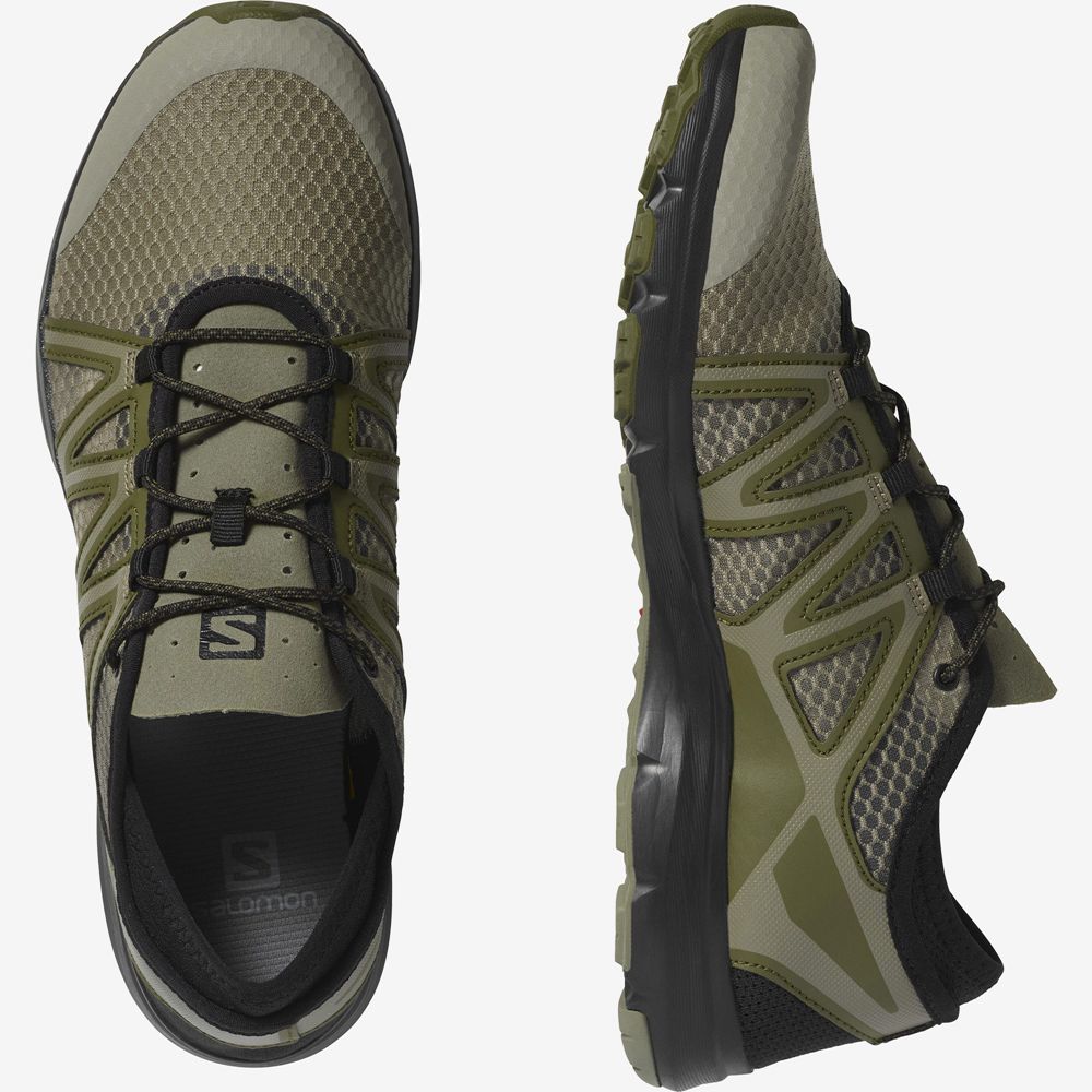 Men's Salomon CROSSAMPHIBIAN SWIFT 2 Hiking Shoes Olive | TDRGJY-267