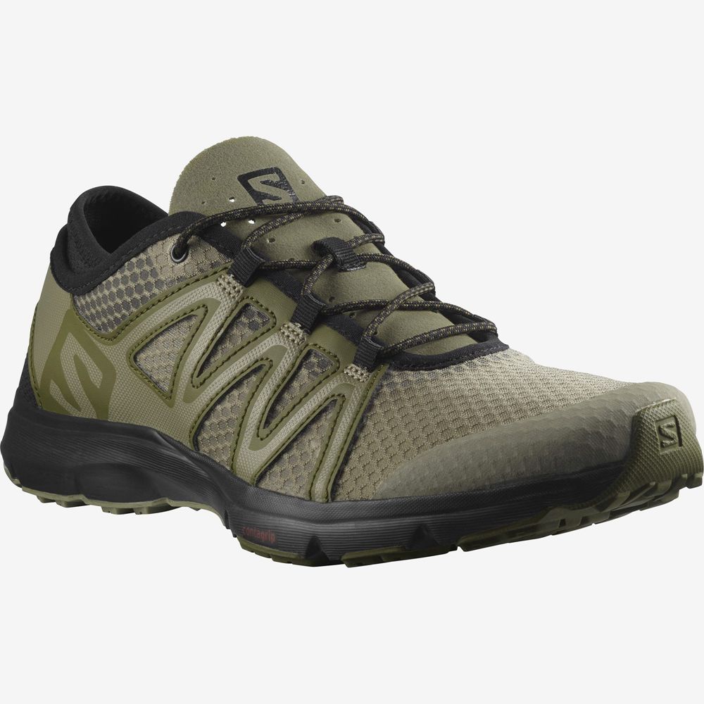 Men's Salomon CROSSAMPHIBIAN SWIFT 2 Hiking Shoes Olive | TDRGJY-267