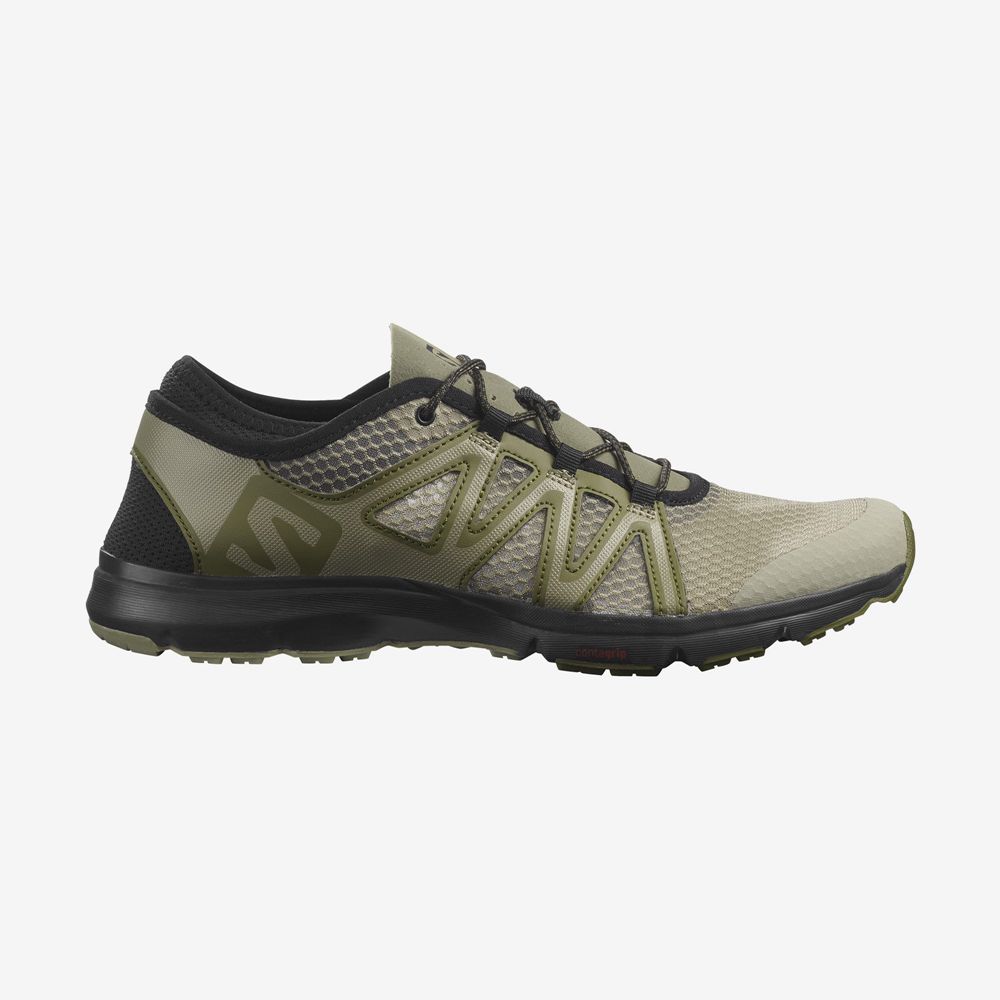 Men\'s Salomon CROSSAMPHIBIAN SWIFT 2 Hiking Shoes Olive | TDRGJY-267