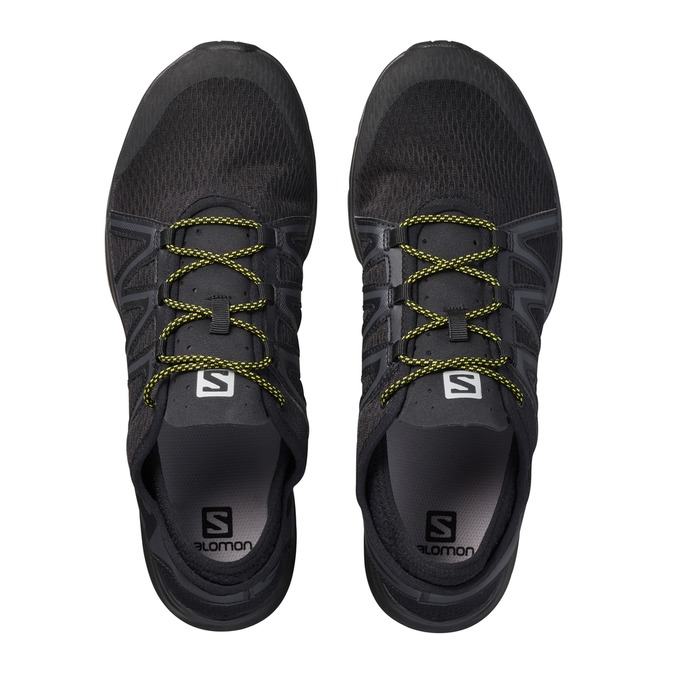 Men's Salomon CROSSAMPHIBIAN SWIFT Water Shoes Black / Blue | EAMLCR-835