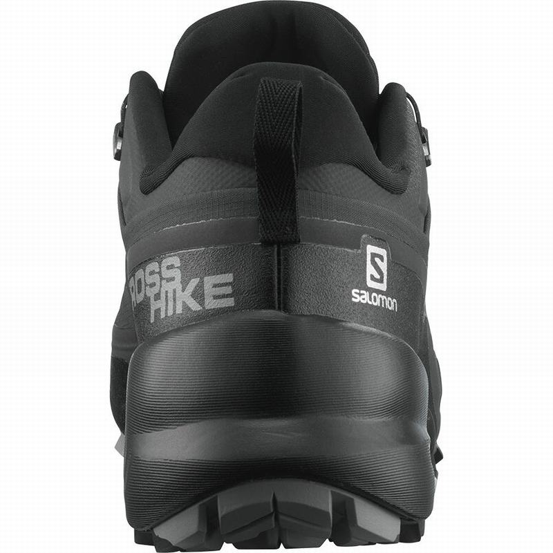 Men's Salomon CROSS HIKE GORE-TEX Hiking Shoes Dark Grey / Black | KTMHXF-802