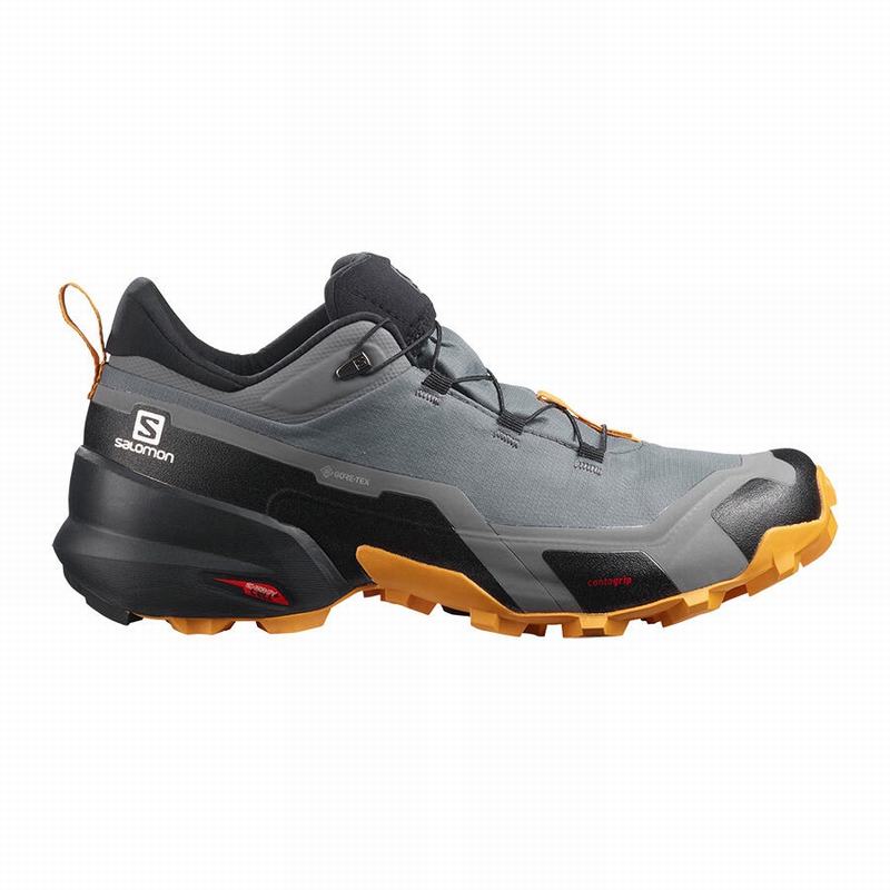 Men\'s Salomon CROSS HIKE GORE-TEX Hiking Shoes Black | RKMDYQ-608