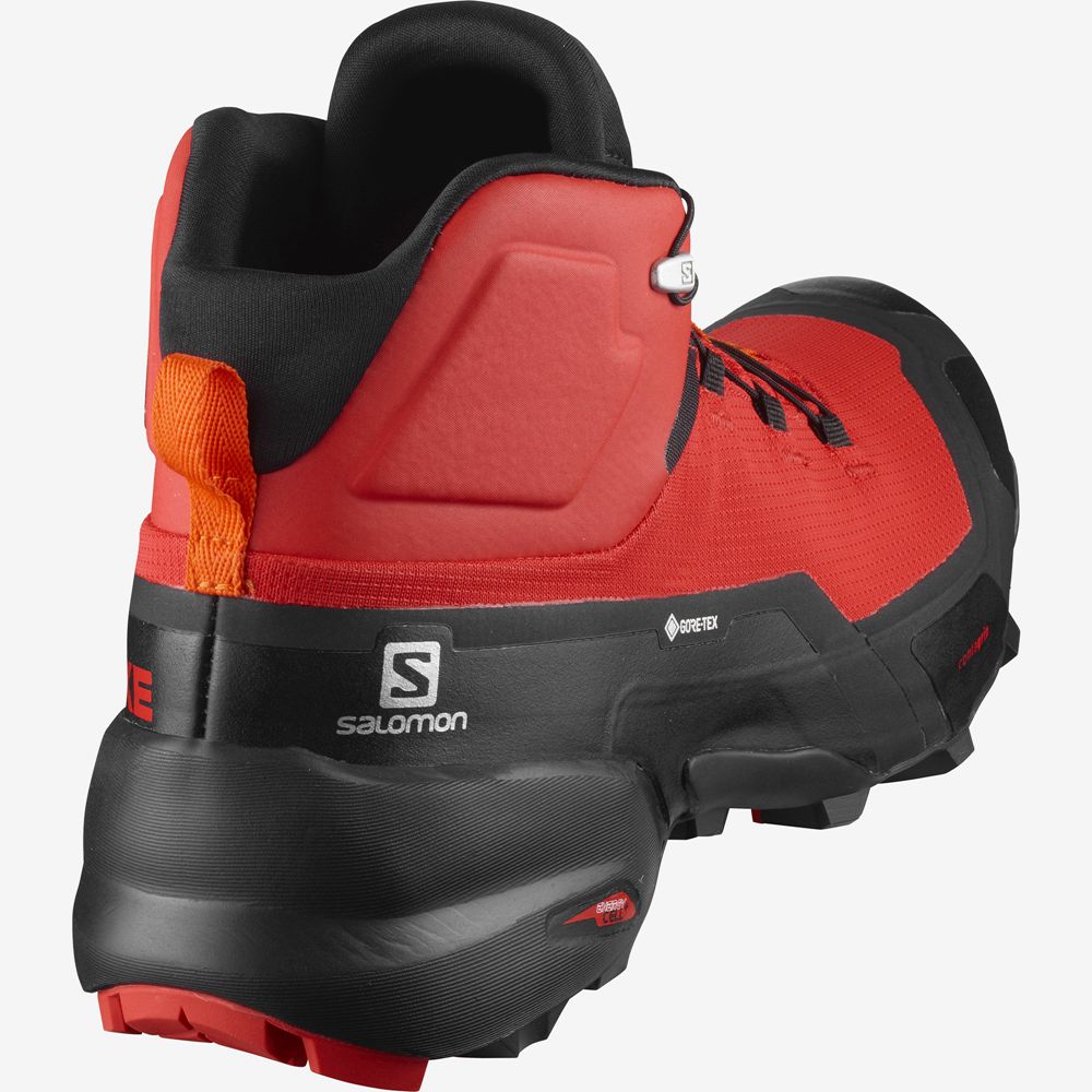 Men's Salomon CROSS HIKE MID GORE-TEX Hiking Boots Orange | GNSUMR-971