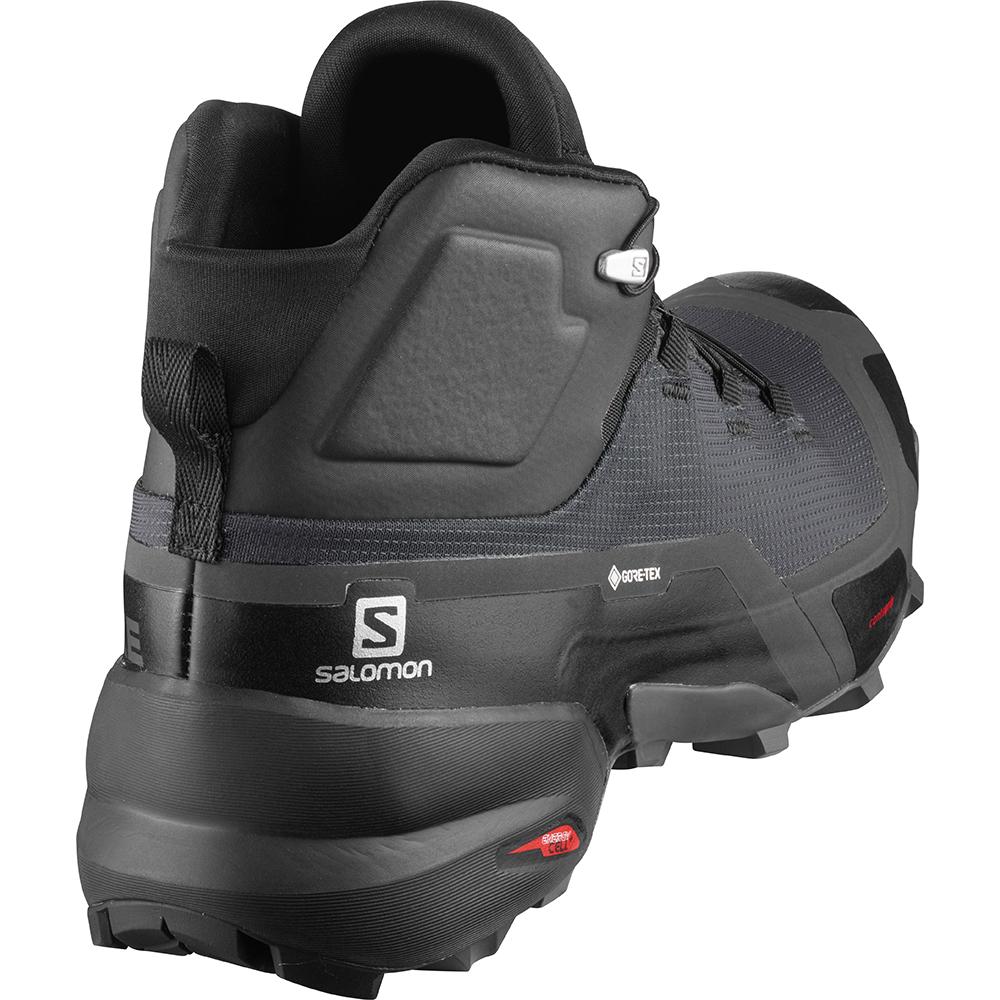 Men's Salomon CROSS HIKE MID GORE-TEX Hiking Boots Black | UONBEX-249