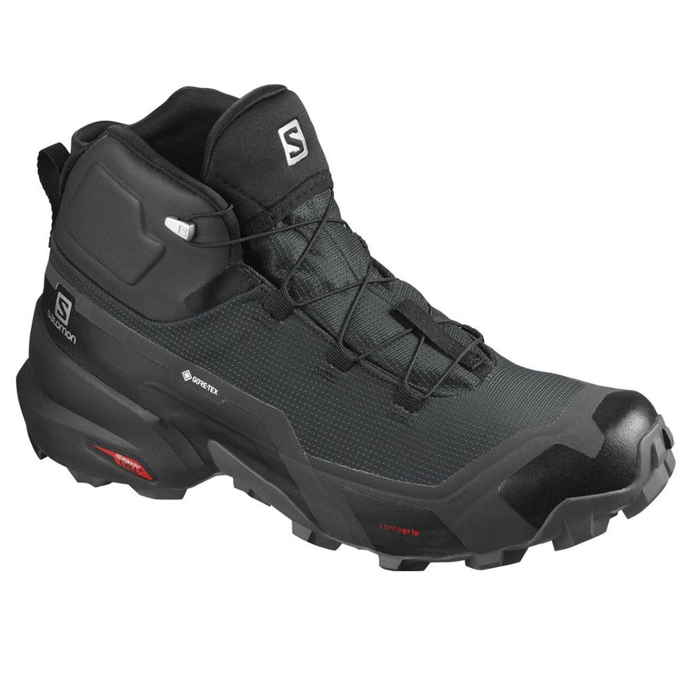 Men's Salomon CROSS HIKE MID GORE-TEX Hiking Boots Black | UONBEX-249