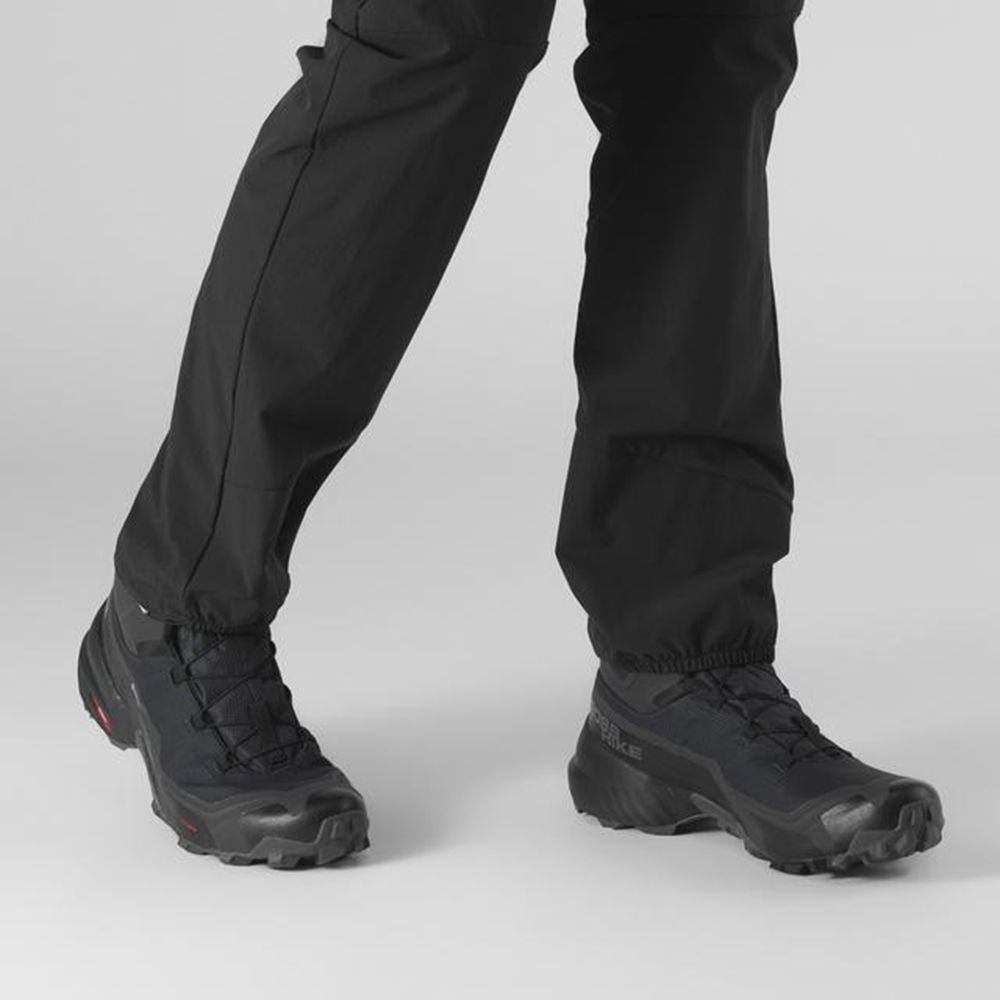 Men's Salomon CROSS HIKE MID GTX Hiking Shoes Black | VTMPHK-349