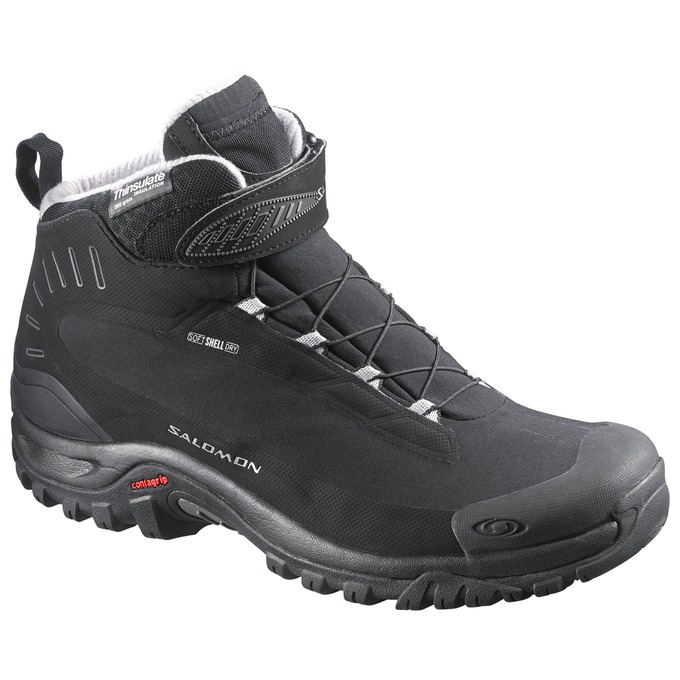 Men\'s Salomon DEEMAX 3 TS WP W Winter Boots Black | LBDQOX-372