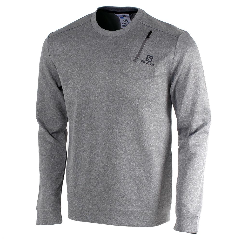 Men\'s Salomon ECHO M Pullover Medium Grey | ZAQGYD-510