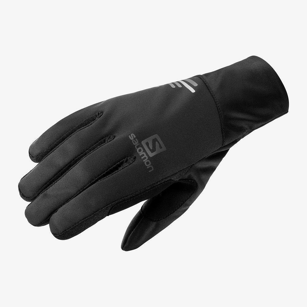 Men's Salomon EQUIPE U Gloves Black | FRYHMJ-371