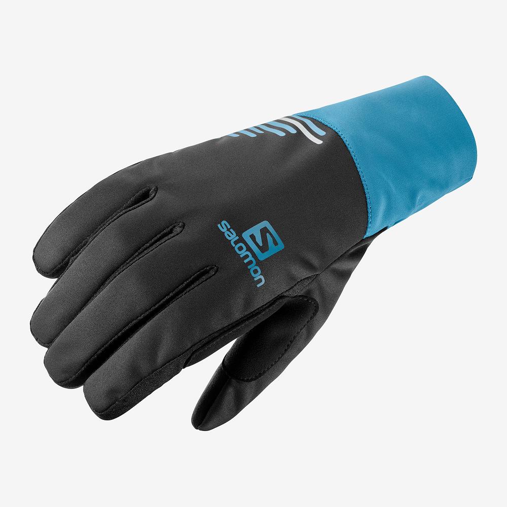 Men's Salomon EQUIPE U Gloves Black | MGFRZJ-308