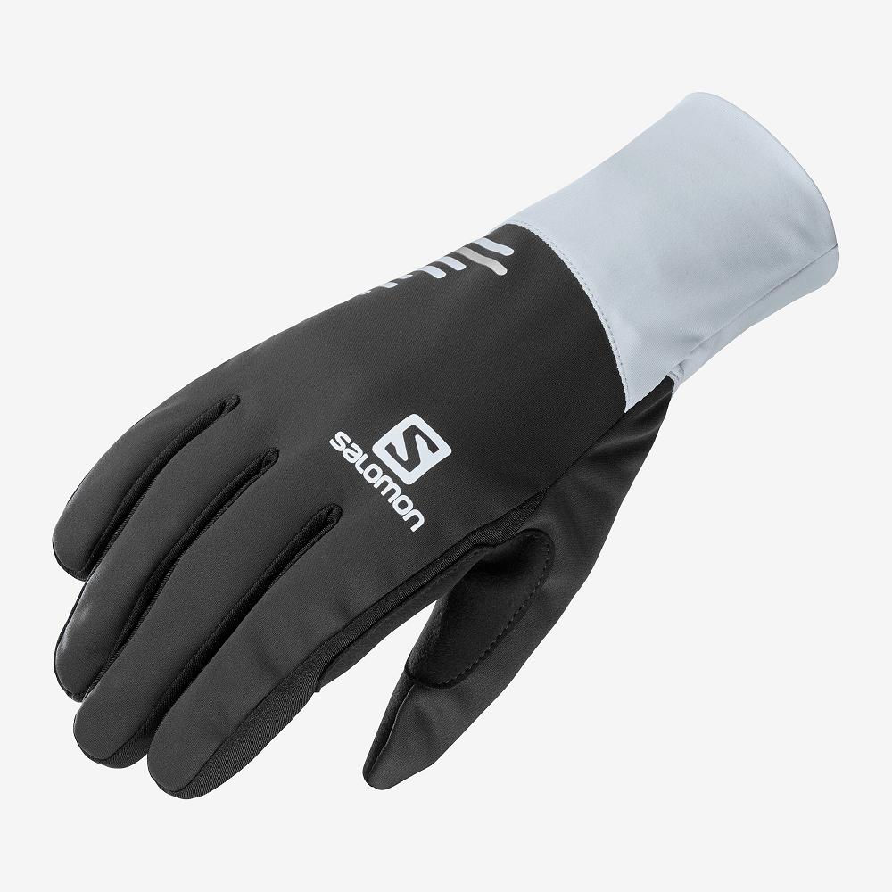 Men's Salomon EQUIPE U Gloves Black | OZPAIB-849