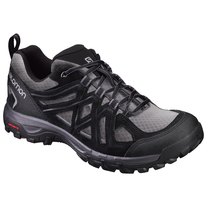 Men\'s Salomon EVASION 2 AERO Hiking Shoes Grey / Black | HPLYKW-352