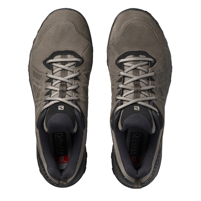 Men's Salomon EVASION 2 LTR Hiking Shoes Brown Black | RGYLDJ-207