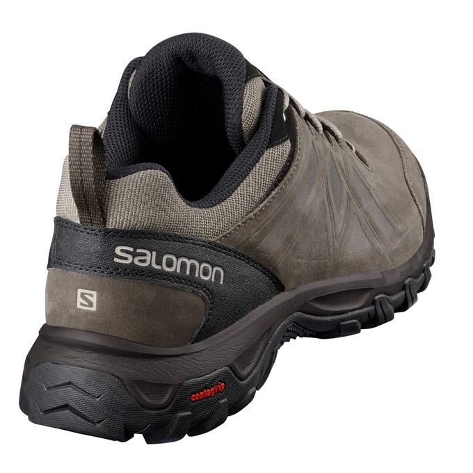 Men's Salomon EVASION 2 LTR Hiking Shoes Brown Black | RGYLDJ-207