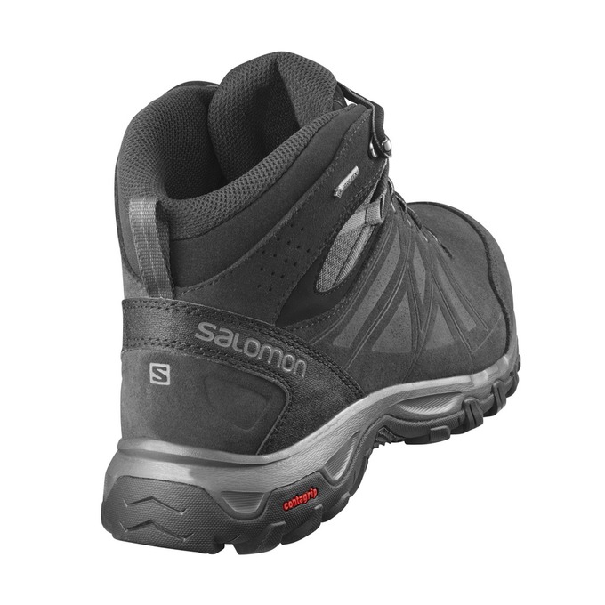 Men's Salomon EVASION 2 MID LTR GTX Hiking Shoes Black | PLEHXV-723