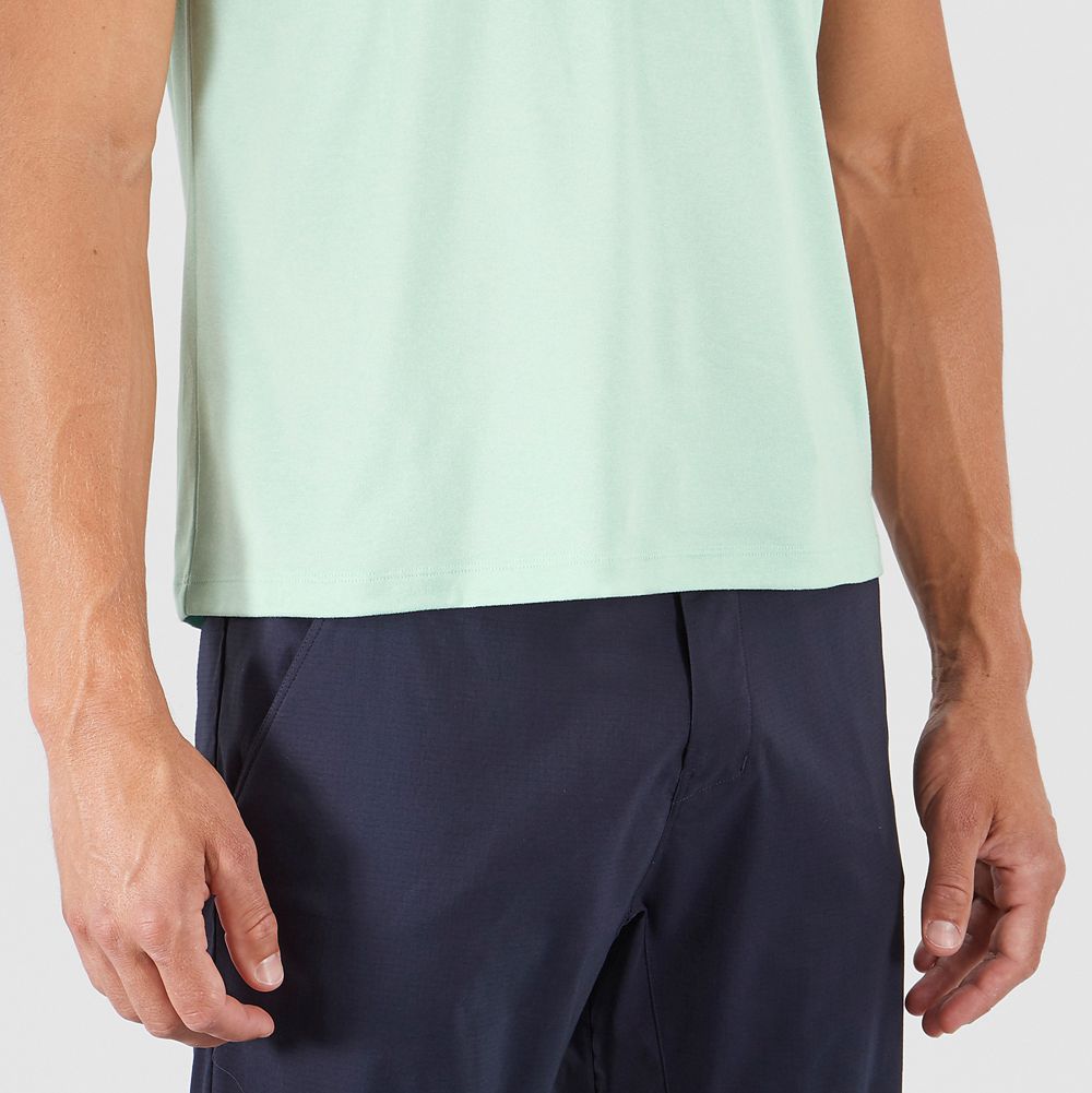 Men's Salomon EXPLORE M Short Sleeve T Shirts Blue | CLTKFY-362