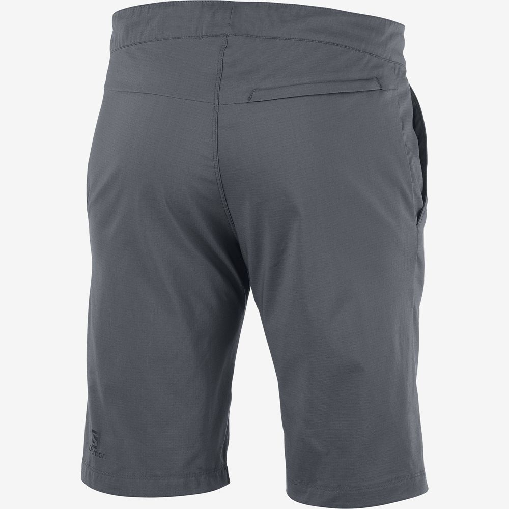 Men's Salomon EXPLORE M Shorts Dark Gery | ELVQAF-573