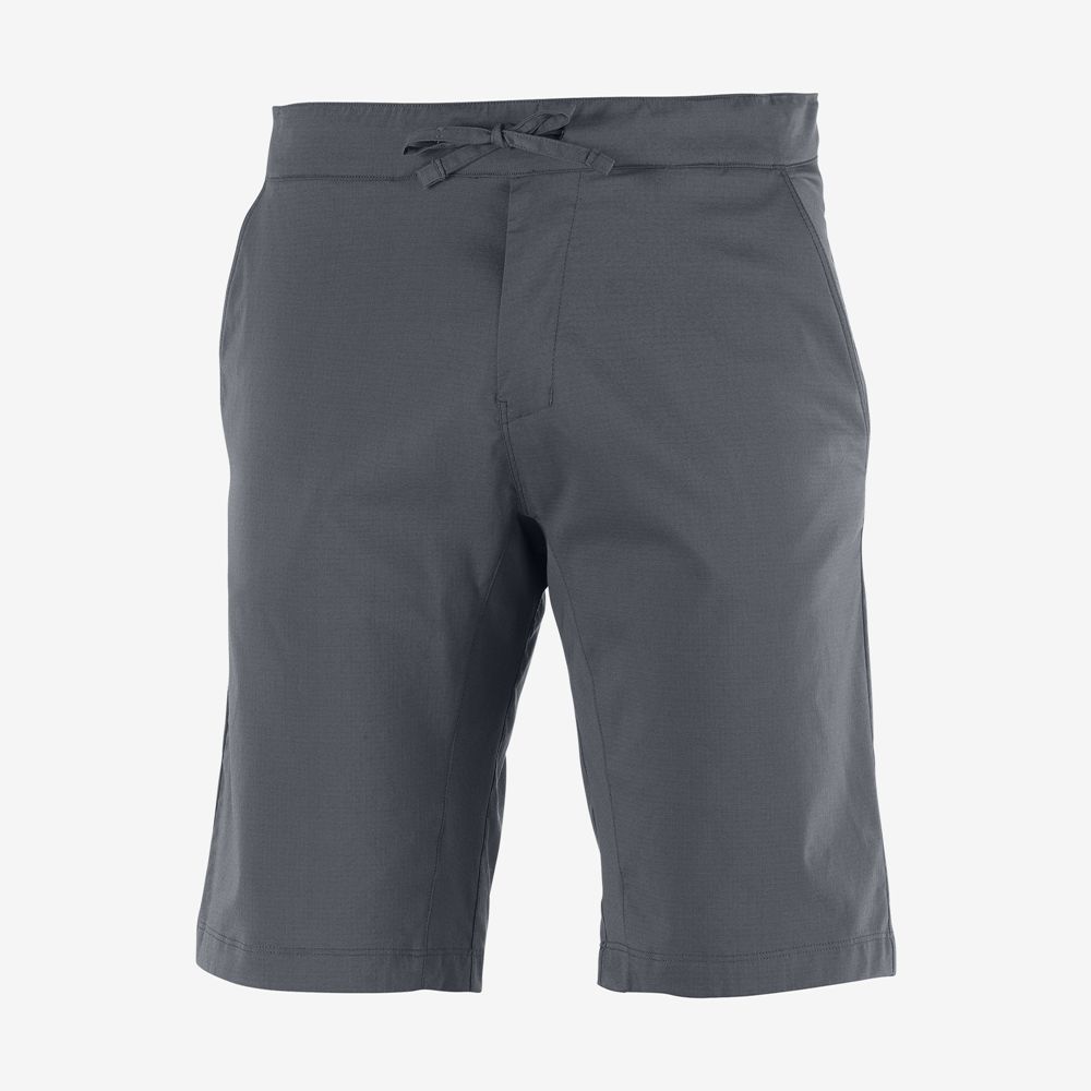 Men's Salomon EXPLORE M Shorts Dark Gery | ELVQAF-573