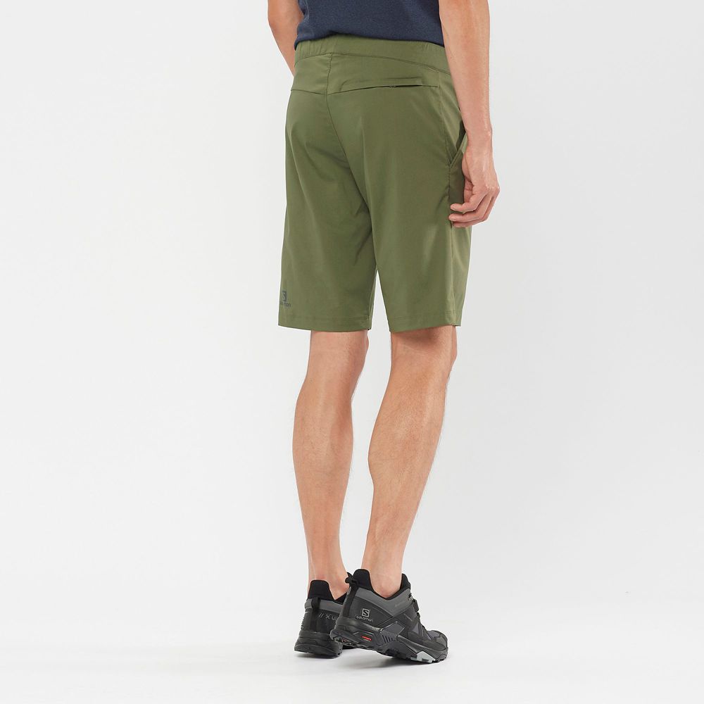Men's Salomon EXPLORE M Shorts Olive | BHFCQD-208