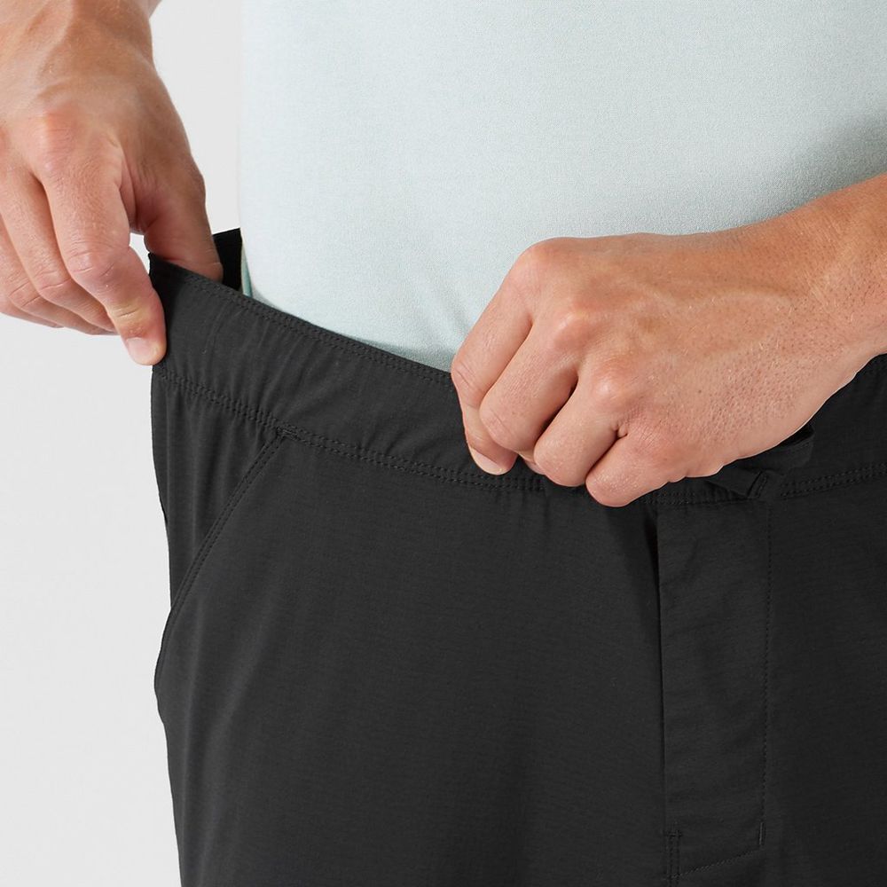 Men's Salomon EXPLORE TAPERED Pants Black | DCTMRU-523