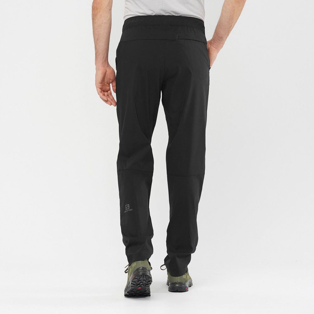 Men\'s Salomon EXPLORE TAPERED Pants Black | DCTMRU-523
