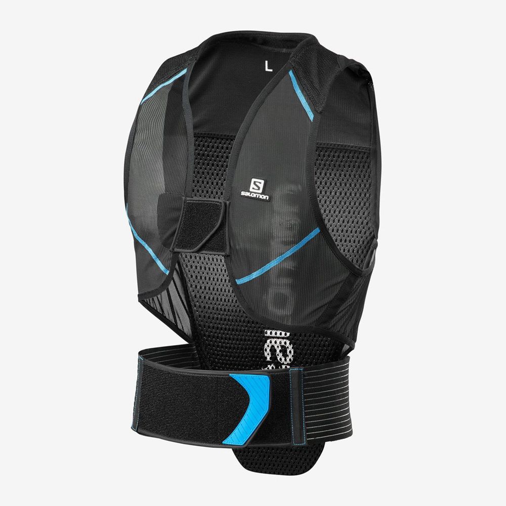 Men's Salomon FLEXCELL BACK PROTECTION Packs Black / Blue | FJVGNQ-962