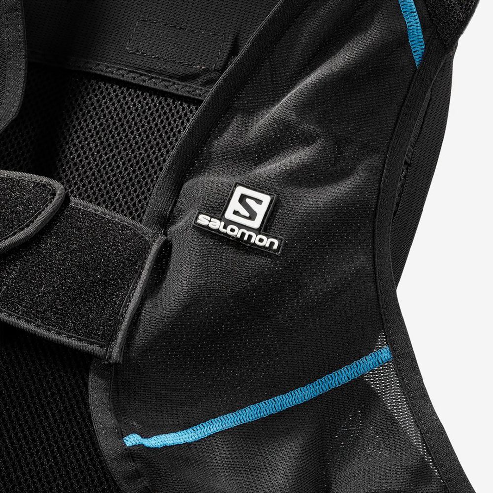 Men's Salomon FLEXCELL BACK PROTECTION Packs Black / Blue | FJVGNQ-962