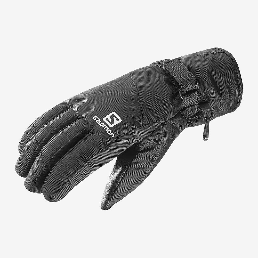 Men's Salomon FORCE DRY M Gloves Black | UOEXVP-702