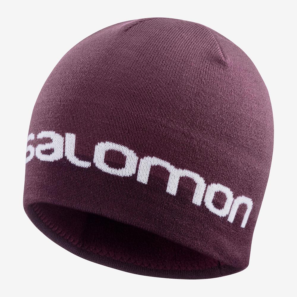 Men\'s Salomon GRAPHIC Hats Purple | VCBHOY-964