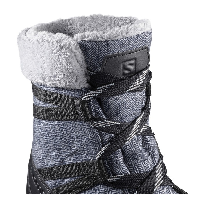 Men's Salomon HEIKA CS WP Winter Boots Dark Grey / Black | TJREDI-693