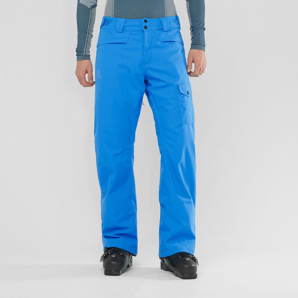 Men\'s Salomon HIGHASARD M Ski Pants Indigo Bunting | YJRFIG-284