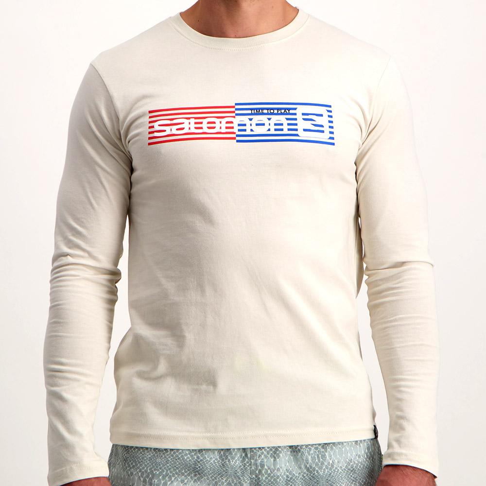 Men's Salomon JOEY LS M T Shirts Navy | BKTULF-640