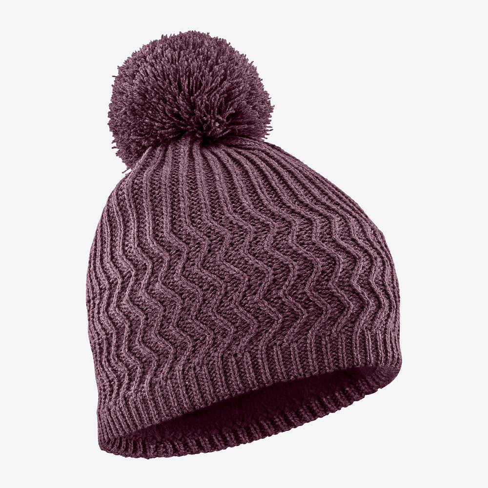 Men's Salomon KUBA Beanie Purple | ANFRWV-675