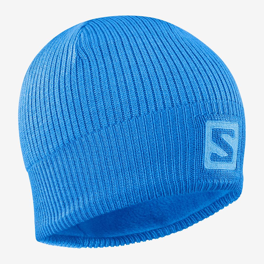 Men\'s Salomon LOGO Hats Blue | UVFEBT-576
