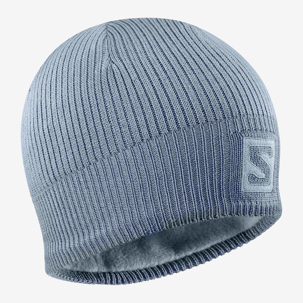 Men\'s Salomon LOGO Hats Blue | WFKUDO-368