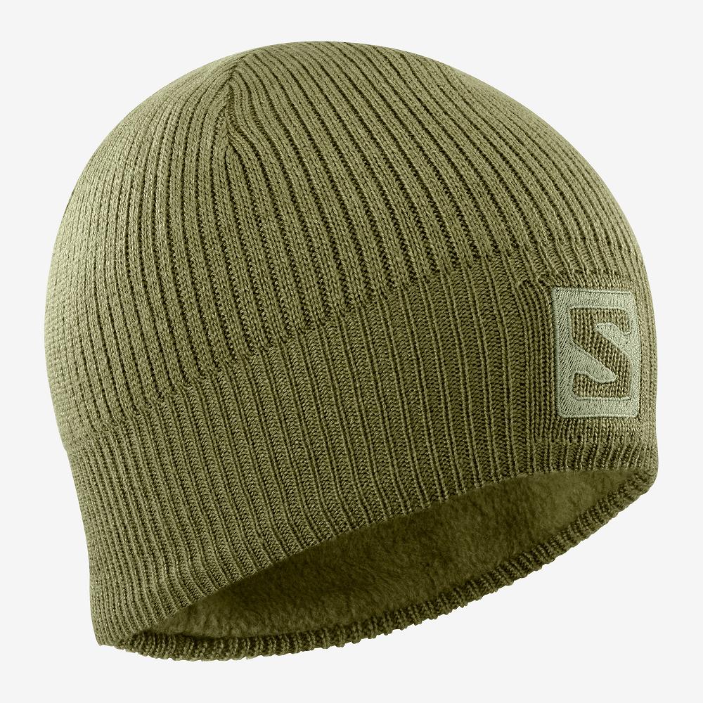 Men's Salomon LOGO Hats Green | JBXVEQ-265