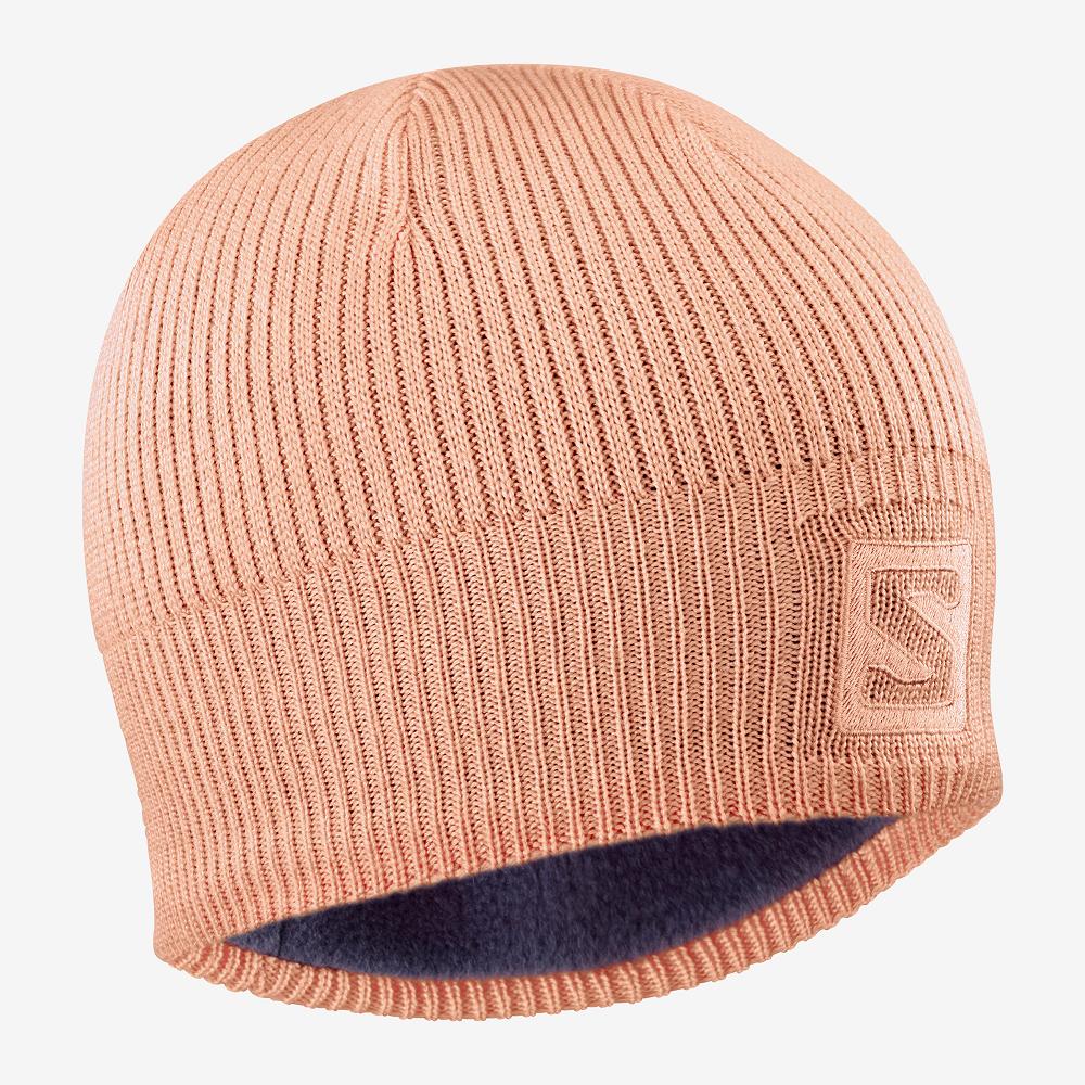 Men\'s Salomon LOGO Hats Pink | VXRLMG-502