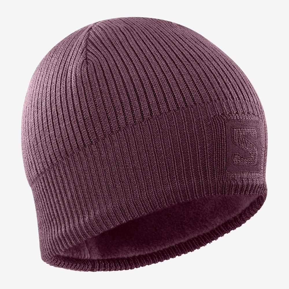 Men\'s Salomon LOGO Hats Purple | ISUHCK-162