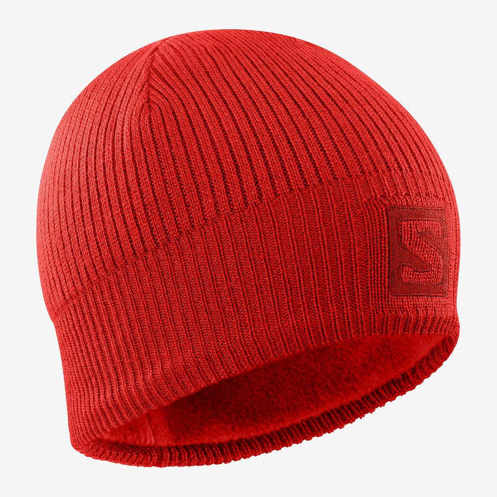 Men\'s Salomon LOGO Hats Red | JQMTSE-867