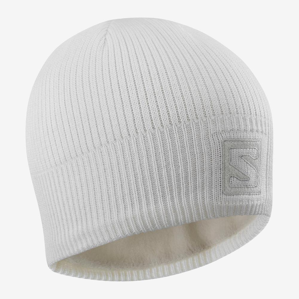 Men's Salomon LOGO Hats White | ONYPMS-542