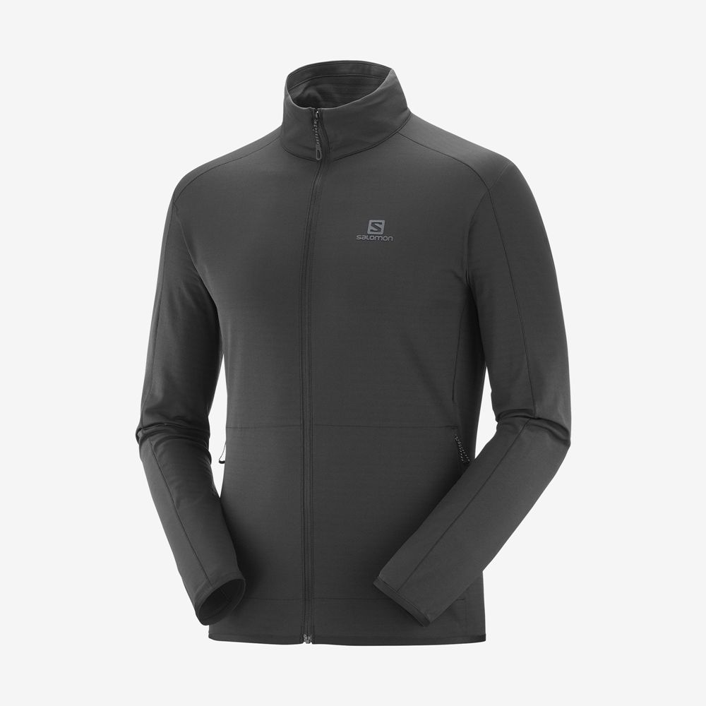 Men's Salomon Midlayers Black | RPZGNO-685