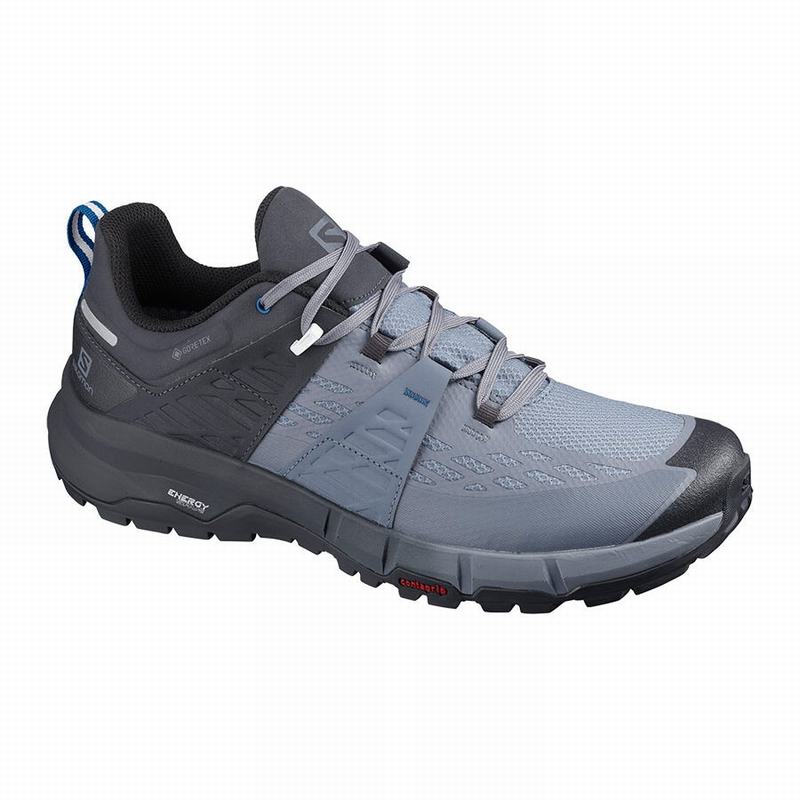 Men\'s Salomon ODYSSEY GTX Hiking Shoes Grey / Royal | YJSXBT-814