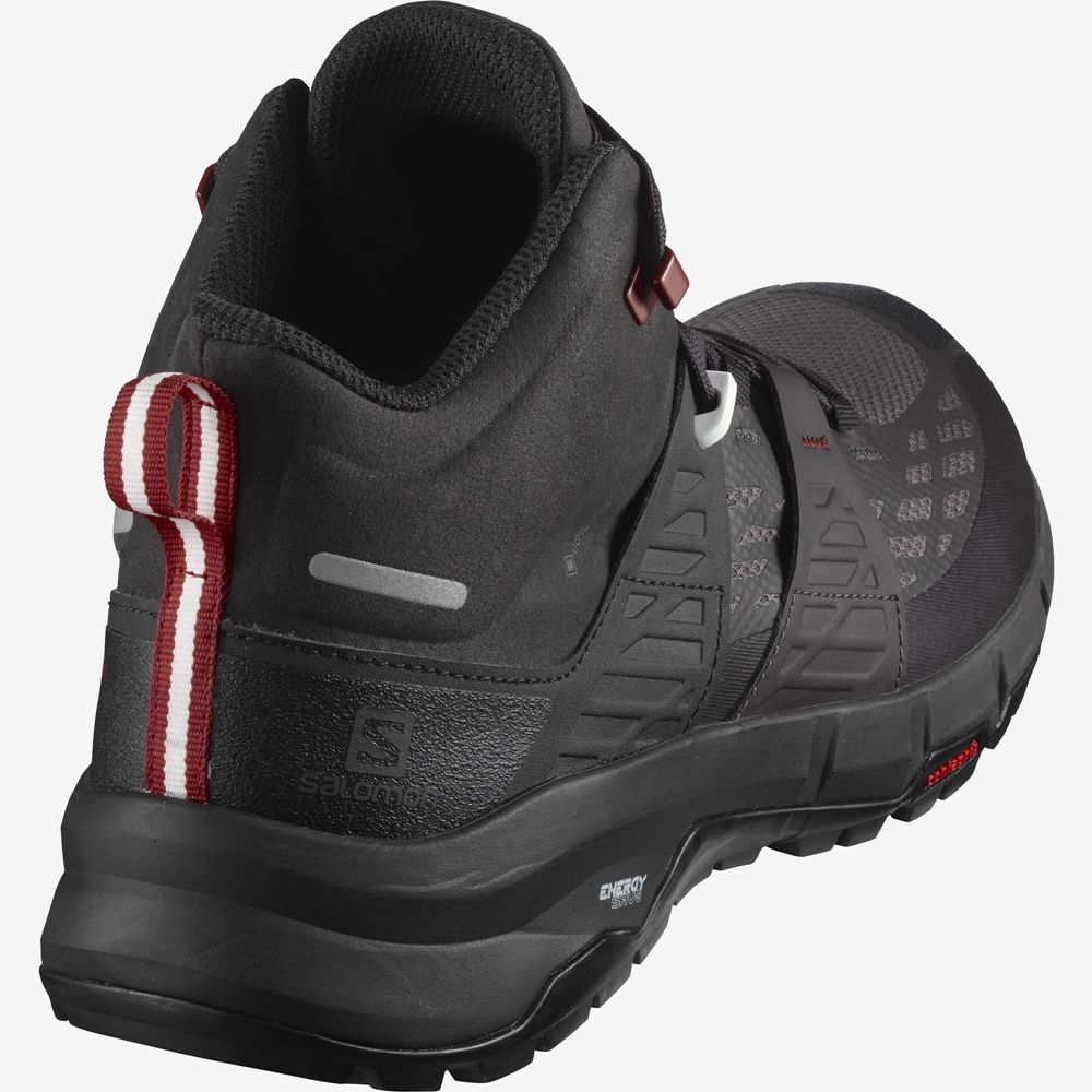 Men's Salomon ODYSSEY MID GTX Hiking Boots Black | XIDLJK-075