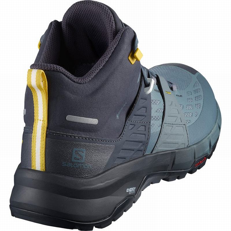 Men's Salomon ODYSSEY MID GTX Hiking Shoes Dark Blue | ERIFTX-546